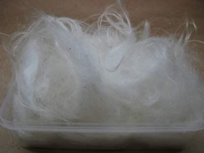 Ull från Ryafår, 34 gram vit tvättad ryaull